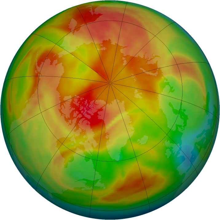 Arctic ozone map for 21 March 2005